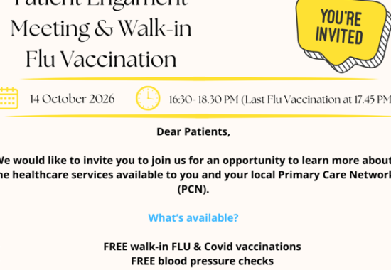 Meeting & Walk-in Flu Vaccination event